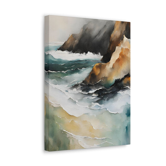 Coastal Cliffs - Modern Abstract Art Print - Aesthetic Coastal Landscapes