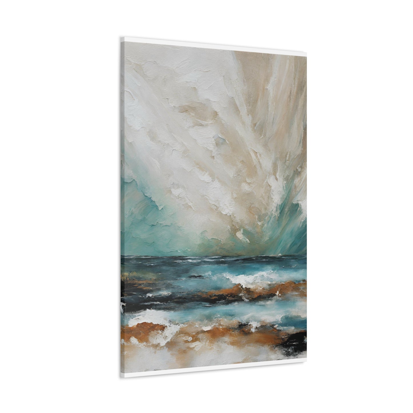 Clear Skies Ahead- Modern Abstract Art Print - Aesthetic Coastal Landscapes