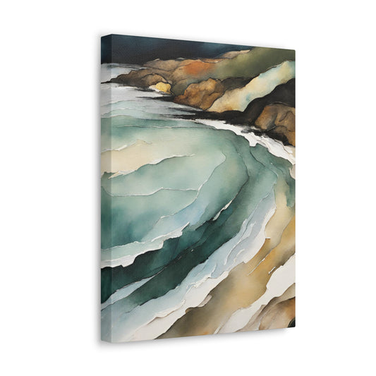 Sea View - Modern Abstract Art Print - Aesthetic Coastal Landscapes