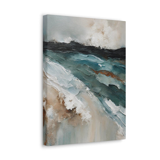 Stormy Evening on the Sea - Modern Abstract Art Print - Aesthetic Coastal Landscapes