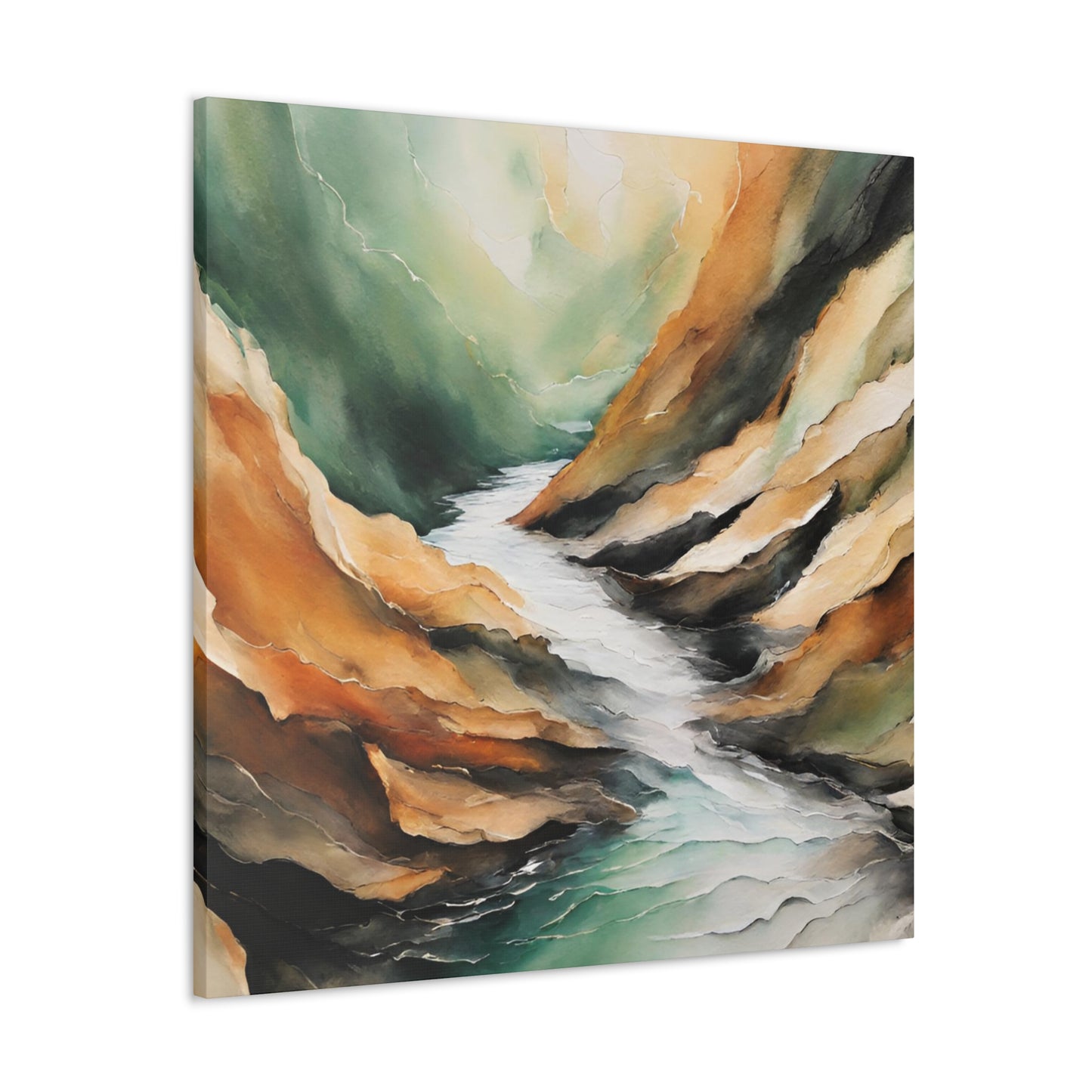 Deep in the Canyon - Modern Abstract Art Print - Aesthetic Coastal Landscapes