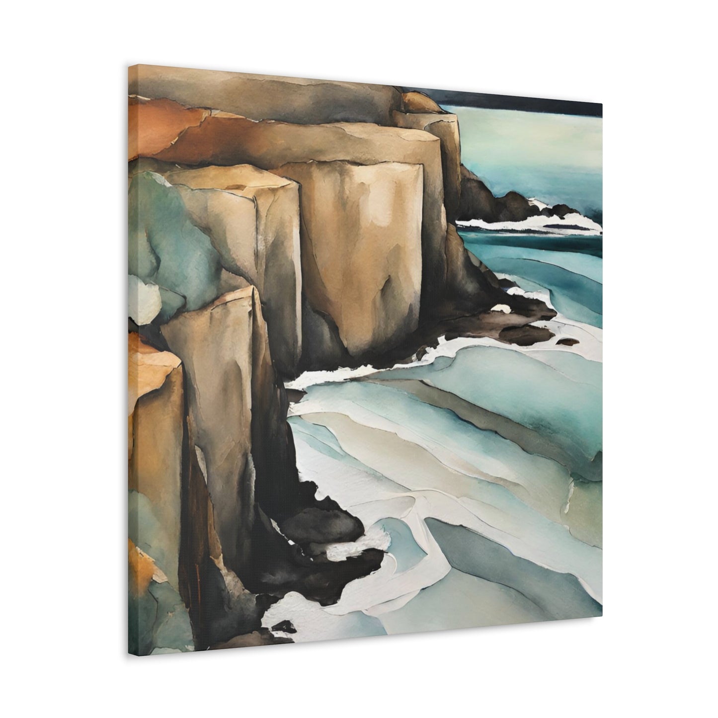 Dramatic Drop - Modern Abstract Art Print - Aesthetic Coastal Landscapes