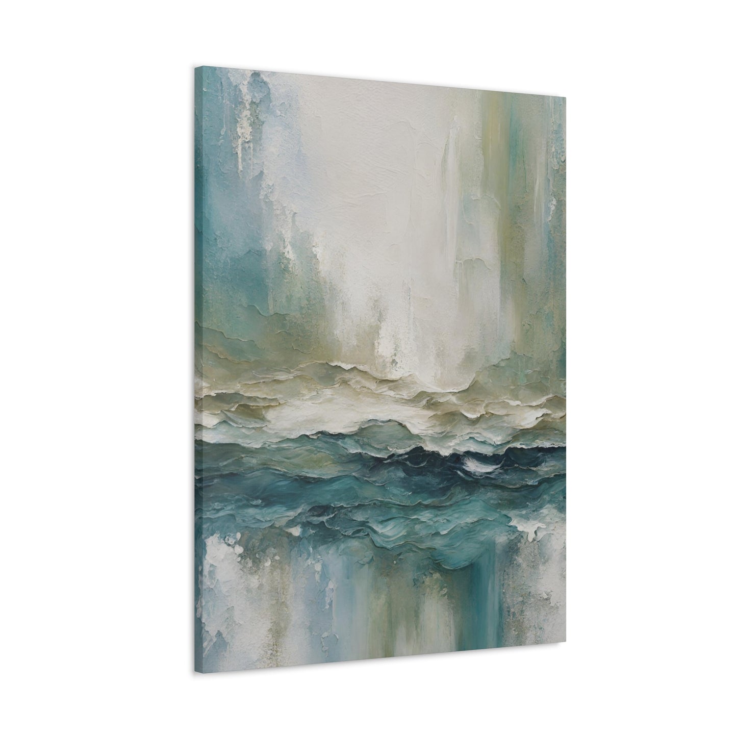 Sea Foam - Modern Abstract Art Print - Aesthetic Coastal Landscapes