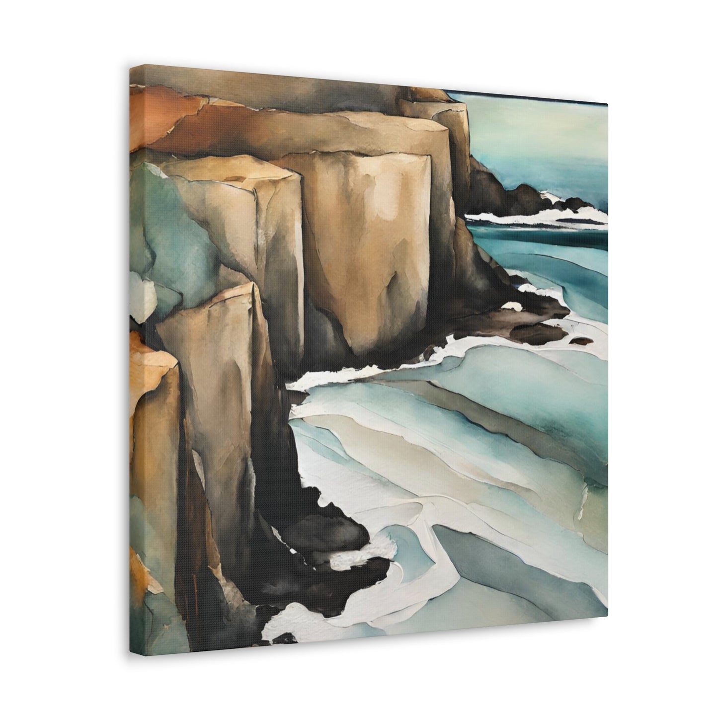 Dramatic Drop - Modern Abstract Art Print - Aesthetic Coastal Landscapes