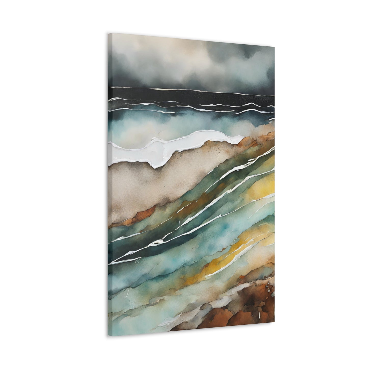 Layers Beneath- Modern Abstract Art Print - Aesthetic Coastal Landscapes