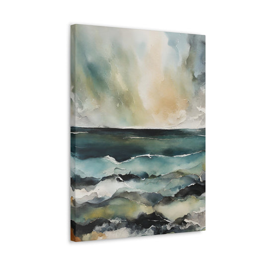 Morning Light on the Sea - Modern Abstract Art Print - Aesthetic Coastal Landscapes