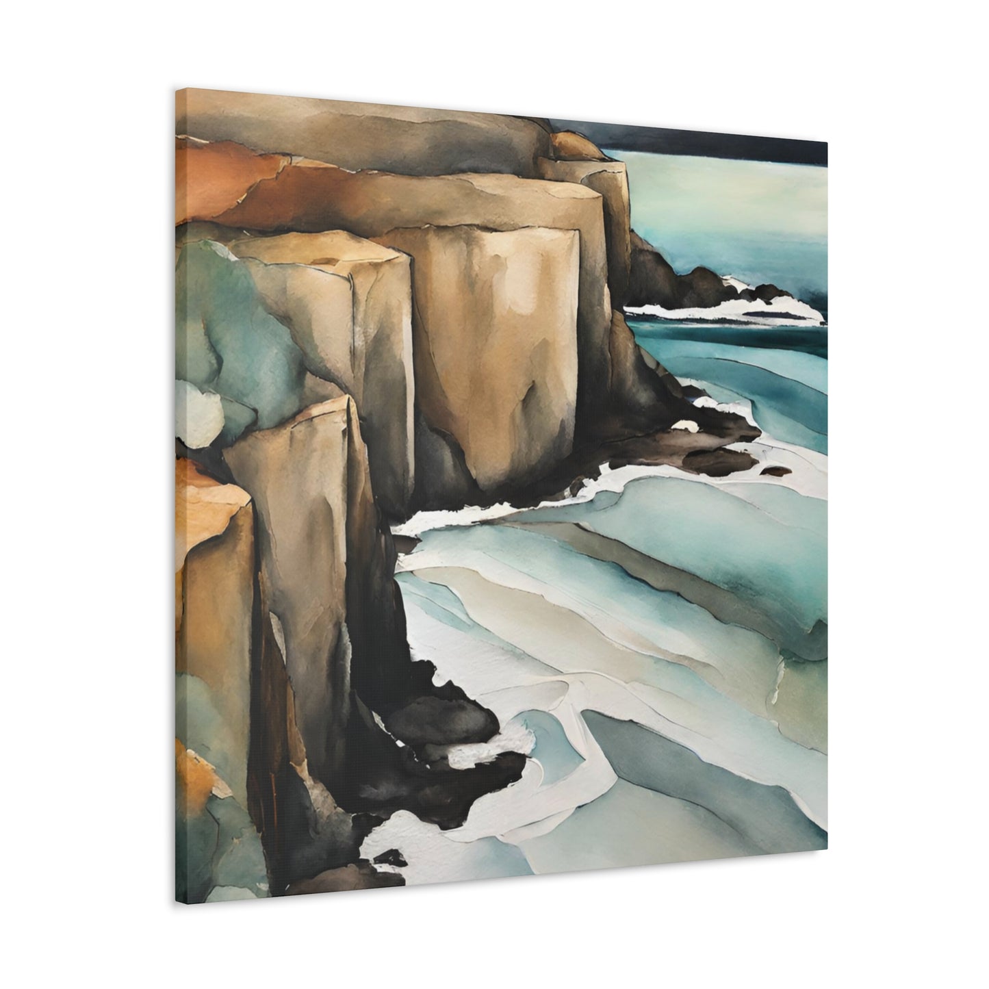 Dramatic Drop - Modern Abstract Art Print - Aesthetic Coastal Landscapes