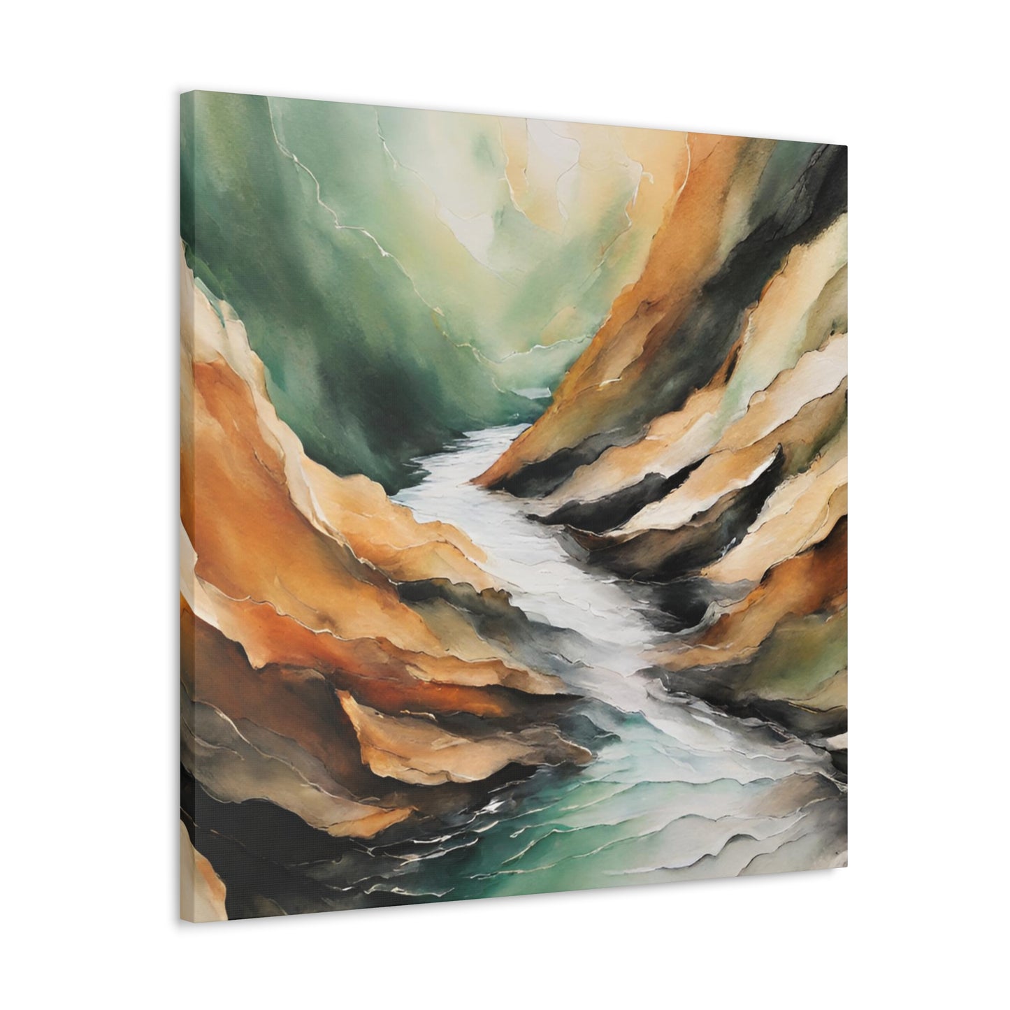 Deep in the Canyon - Modern Abstract Art Print - Aesthetic Coastal Landscapes