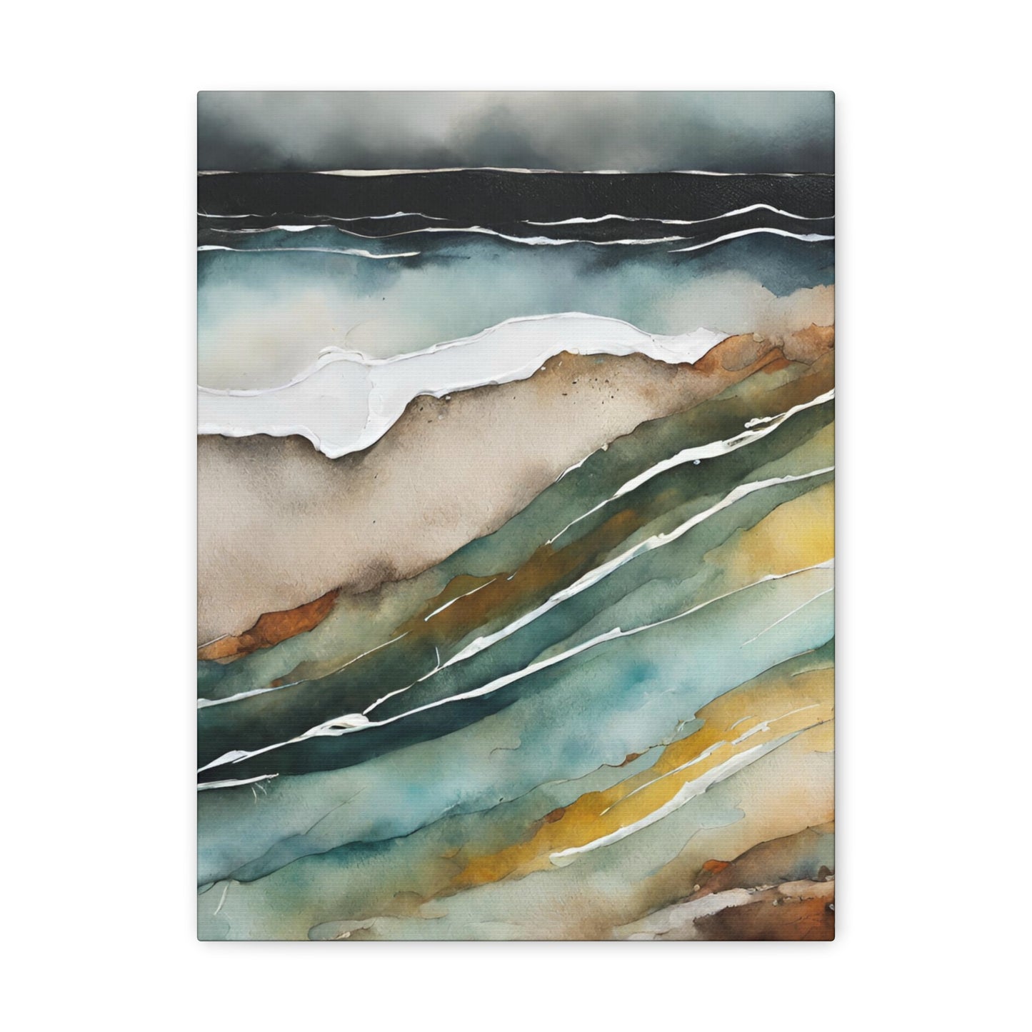 Layers Beneath- Modern Abstract Art Print - Aesthetic Coastal Landscapes