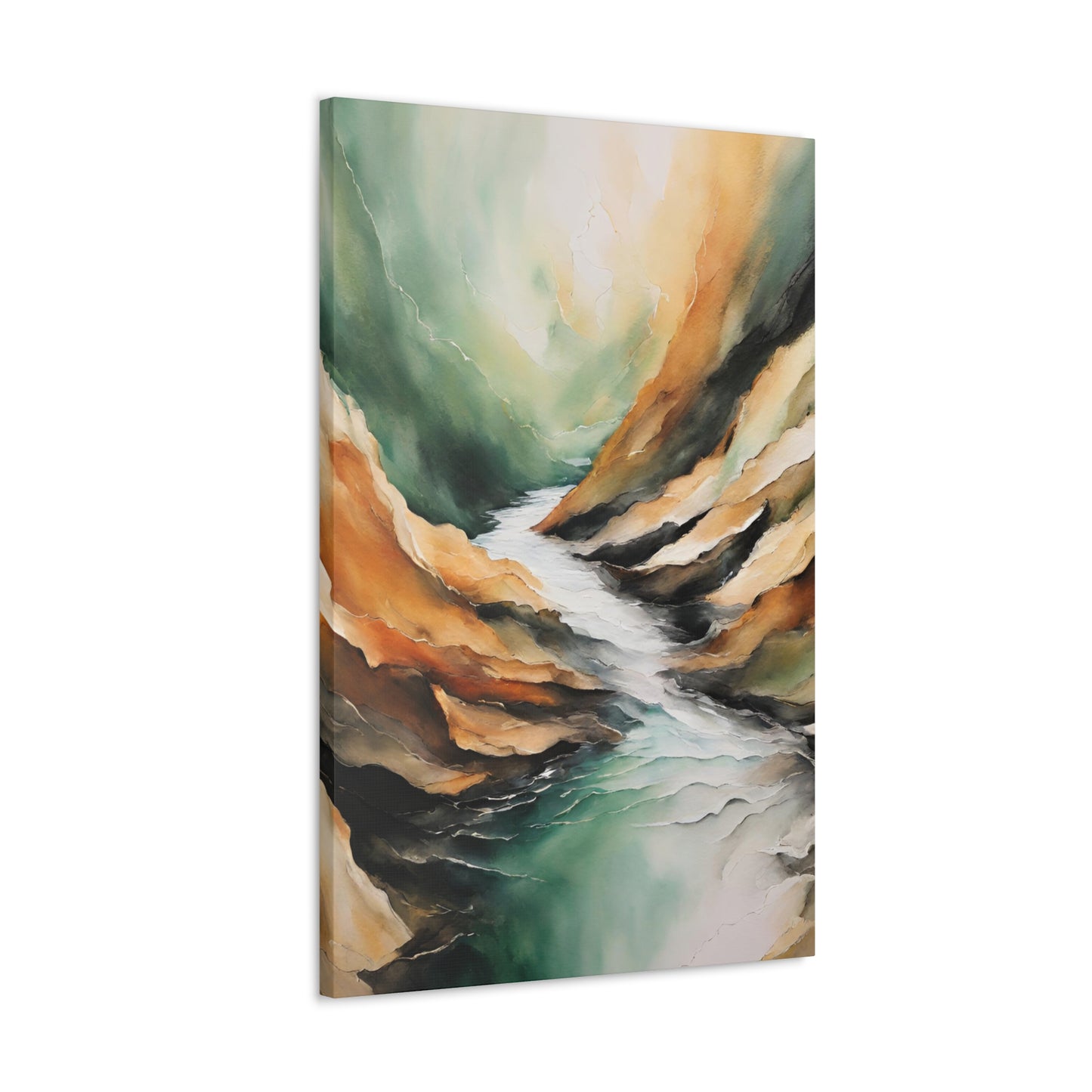 Deep in the Canyon - Modern Abstract Art Print - Aesthetic Coastal Landscapes