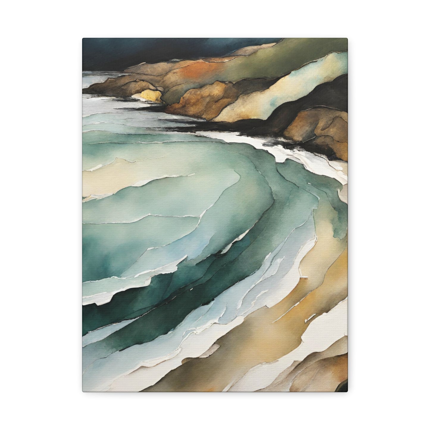 Sea View - Modern Abstract Art Print - Aesthetic Coastal Landscapes