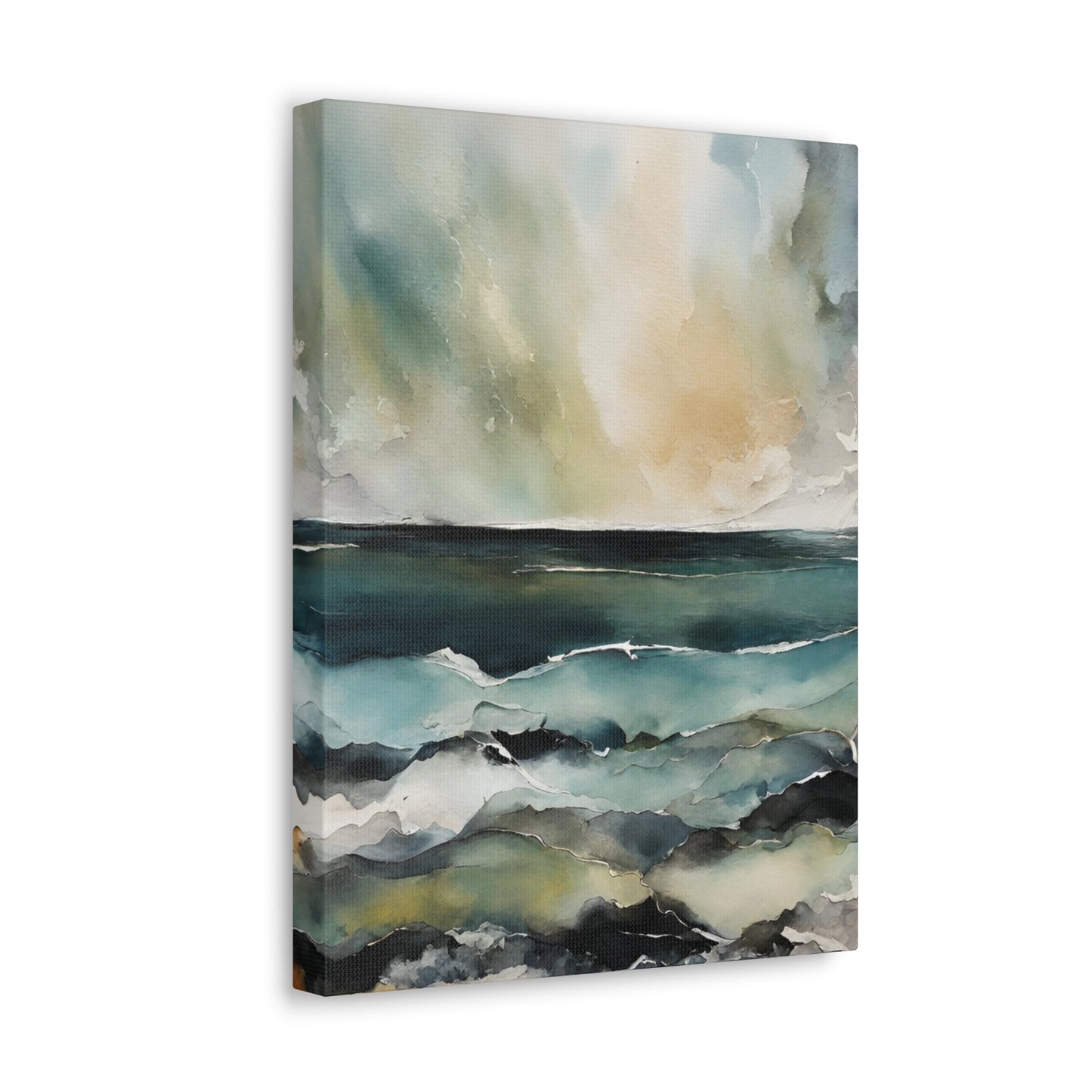 Morning Light on the Sea - Modern Abstract Art Print - Aesthetic Coastal Landscapes