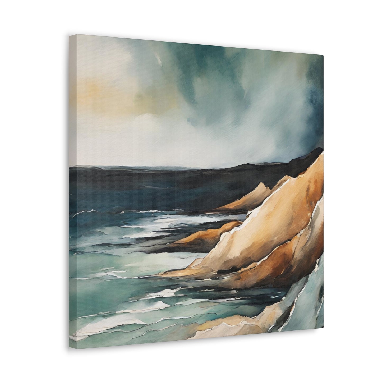 On the Edge - Modern Abstract Art Print - Aesthetic Coastal Landscapes